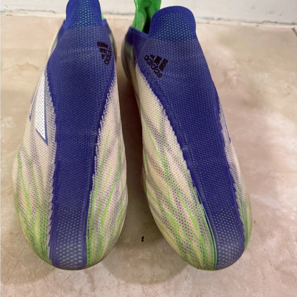 Adidas Blue and Green Soccer Cleats